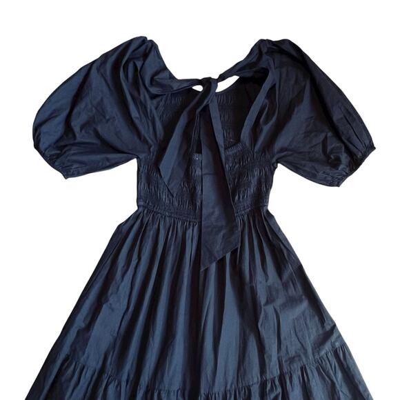Cleobella x Catherine Schwarzenegger Women’s Sz XS Black Puff Sleeve Maxi Dress - Picture 9 of 14
